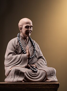 久造陶瓷弘一法师摆件历史人物李叔同禅意家居客厅书房博古架装饰