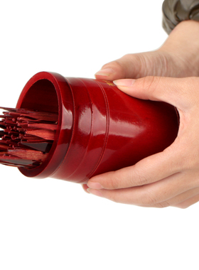 聚缘阁求签筒抽签筒64签观音100签送详解竹制家居解签用品