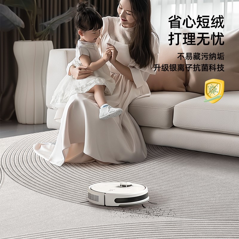 轻奢客厅地毯免洗可擦极简沙发茶几地垫高级感家用可吸尘卧室地毯