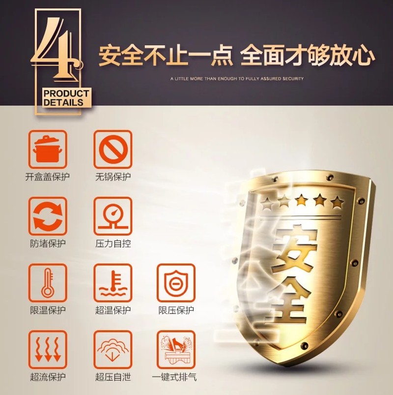 万兆达 电压力锅家商用多功能3L4L5L6L8L10L12升高压饭煲预约定时