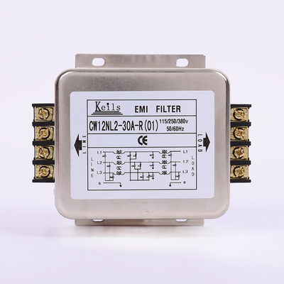 滤波器CW12B-40A/30A/20A/10A-R三相三线380V端子台电源净化器