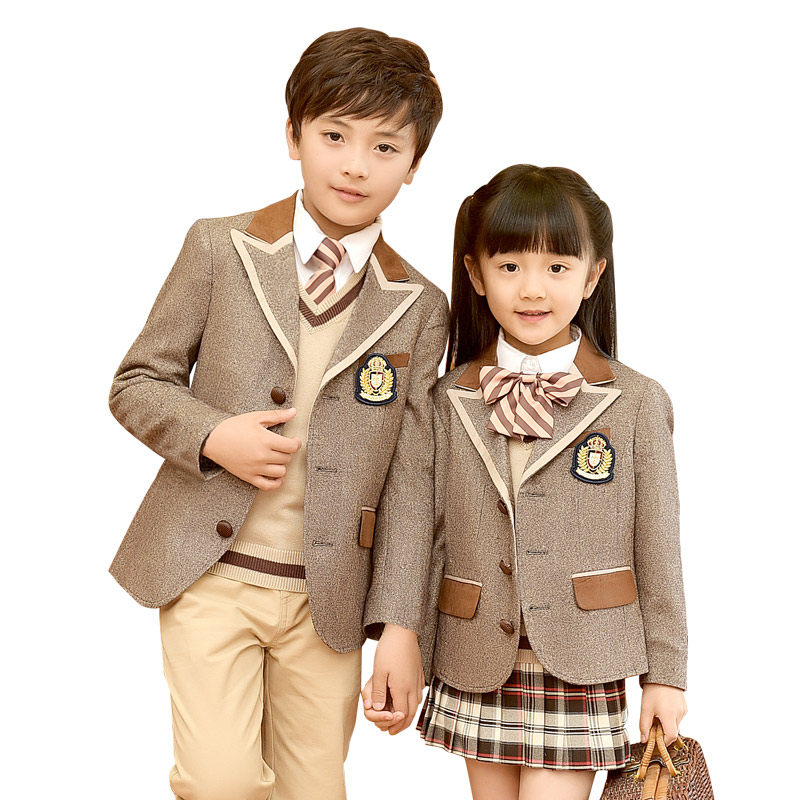 小学生校服套装英伦学院风西装外套儿童男女童装表演服幼儿园园服