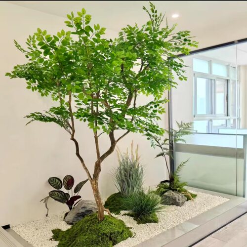 精品仿真榕树室内外落地大型景观橱窗室内绿植装饰假树枯山水摆件