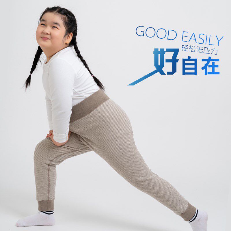 胖男童加肥加大保暖裤大童加厚胖女童德绒棉裤儿童打底加绒裤秋冬