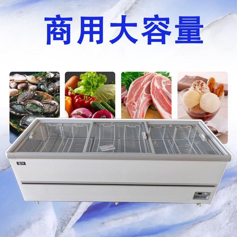 宏升达商用大容量冷冻柜 超低温铜管雪糕展示冰柜冷藏设备