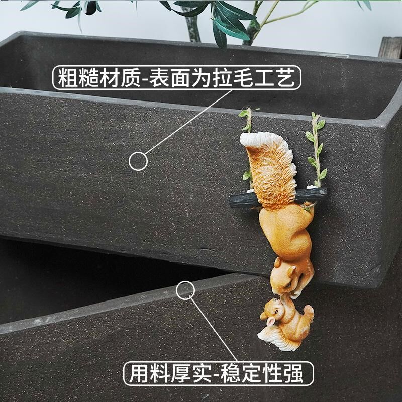 长方形特大号睡莲盆荷花养鱼缸1米2花箱紫砂粗陶花盆农村庭院水缸