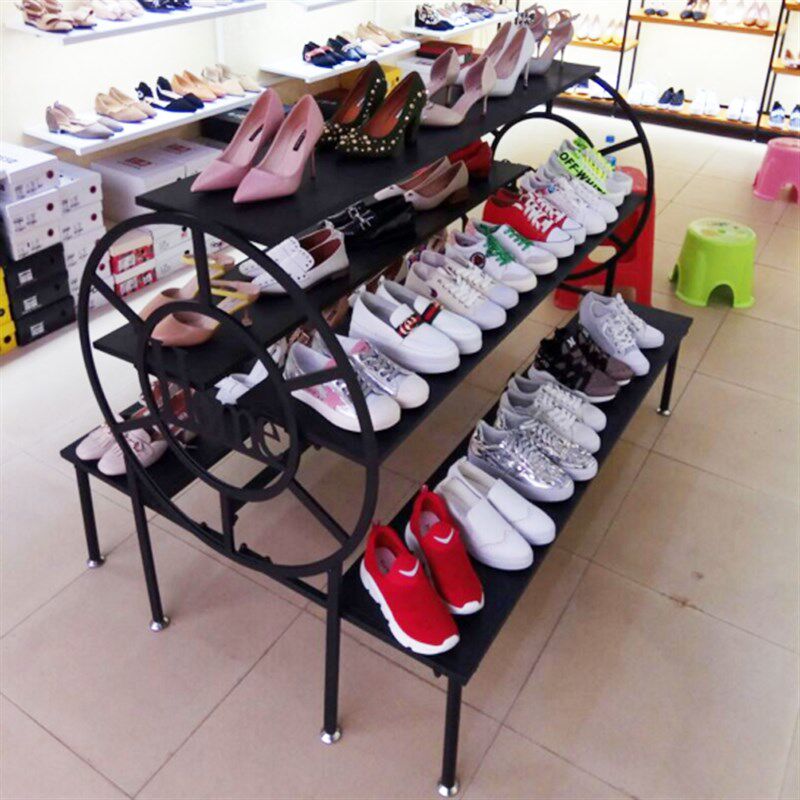 服装店鞋店鞋架展示架中岛包包陈列架货架牛仔裤流水台桌多层落地