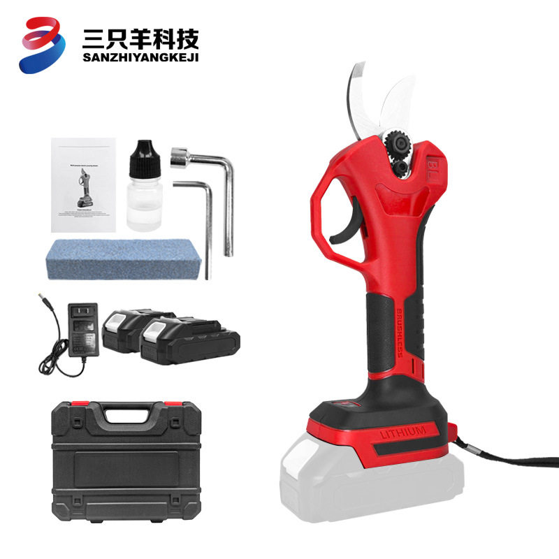 园林电动剪刀充电式无线修枝剪便携家用果树修剪器无刷剪枝机图片