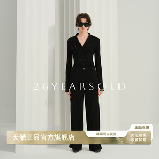OLD通勤长袖 型显瘦职业装 西装 直下摆双排扣修身 套装 26YEARS