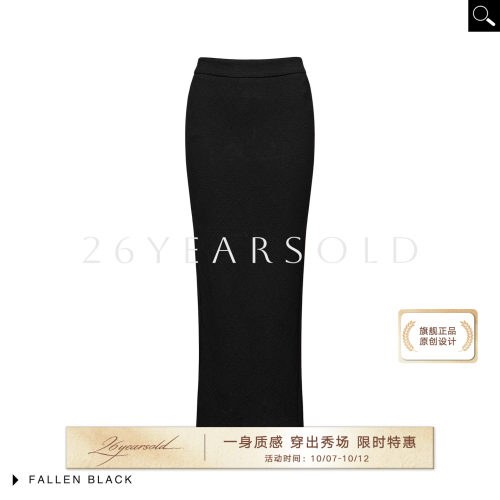 黑色通勤OL修身包臀半身长裙