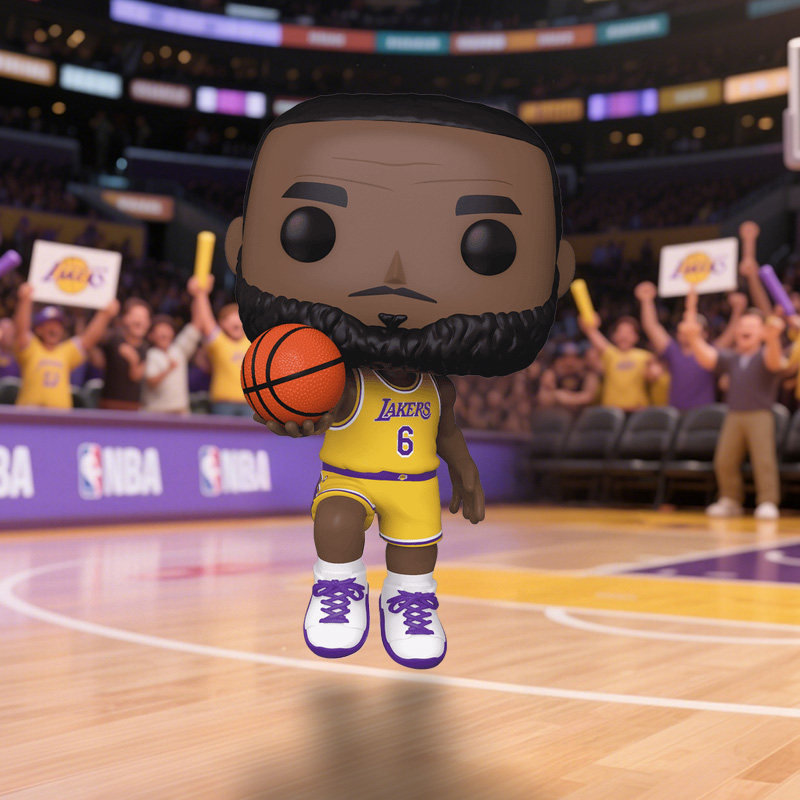 funko丰高nba湖人队詹姆斯 詹皇手办周边老詹公仔摆件球星手办