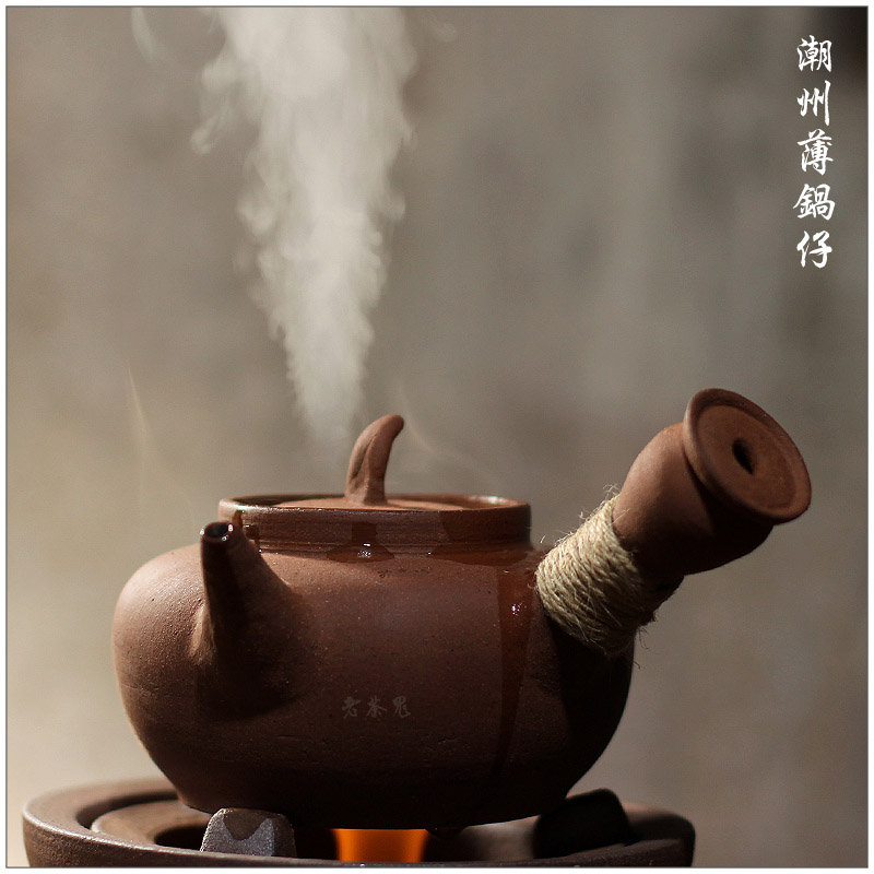 老茶鬼 潮州朱泥壶 砂铫玉书煨 手拉薄锅仔 炭炉烧水煮茶壶苏章睦