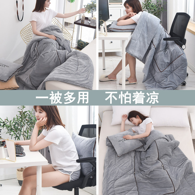 抱枕被子两用毛毯小枕头车上汽车内车载车用二合一折叠高档加厚冬