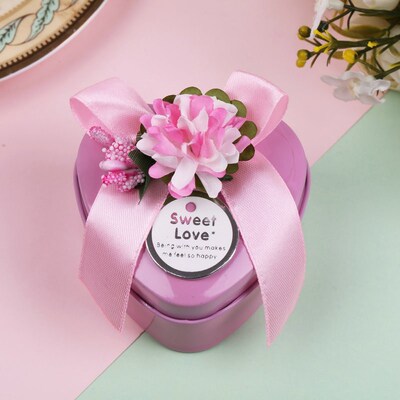 新款欧式喜糖盒子创意玫瑰花婚礼用品中国风马口铁空盒结婚糖果盒