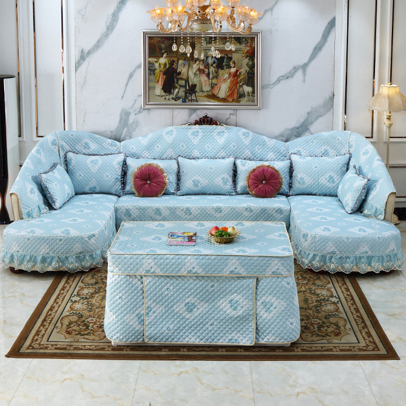 欧式沙发套罩 全包万能四季通用定做U型垫套靠背防滑夏季沙发垫子