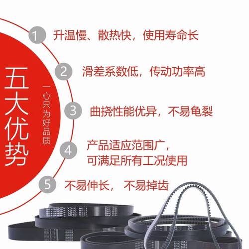 黑一齿形带 久保田688行走带 SB58 (2条/组)