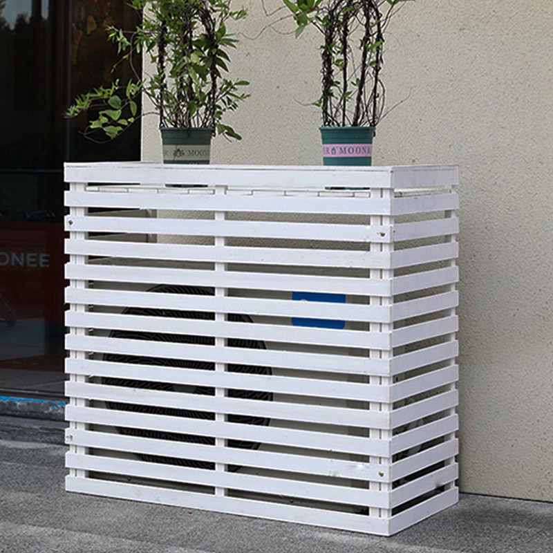 阳台空调外机保护架室外防腐木花架格栅户外实木主机木栅栏置物架