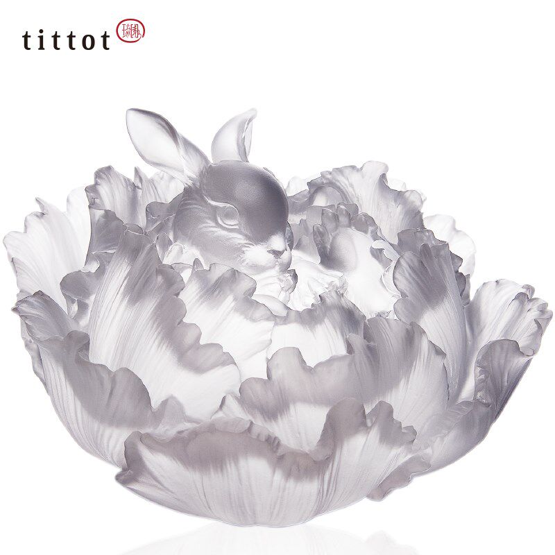 tittot琉园十二生肖琉璃兔子摆件手工艺品富贵天成庆生礼生日礼物