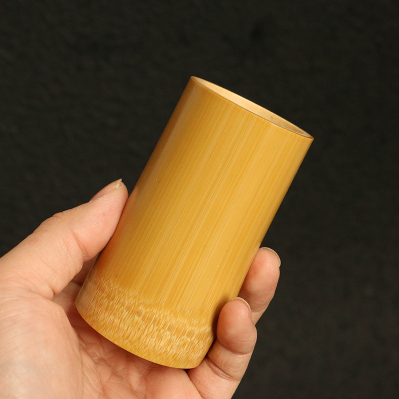 精品纯手工精磨天然老玉竹小竹筒DIY茶叶虫罐子竹节罐竹雕小笔筒