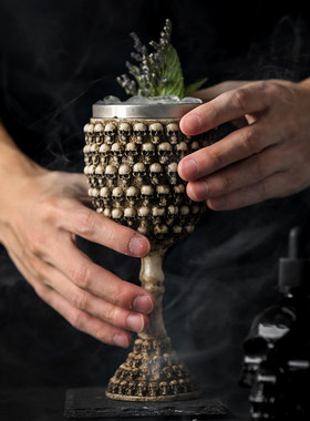 权利的游戏仿古创意个性骷髅头酒杯鬼头杯鸡尾酒杯不锈钢红酒杯子