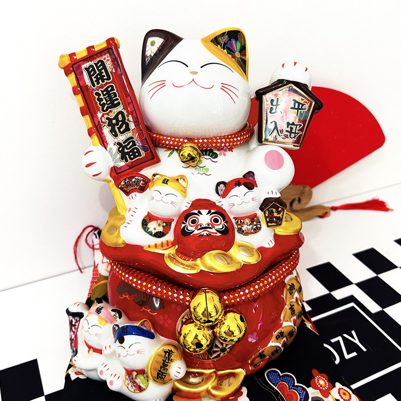 小号招财猫开业生意兴隆自动摇手招财存钱罐前台门店客厅礼品摆件