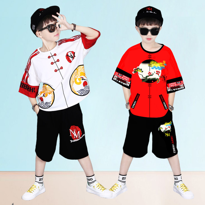 汉服男童民族服装夏季演出服唐服复古国潮儿童中国风夏装学生国学