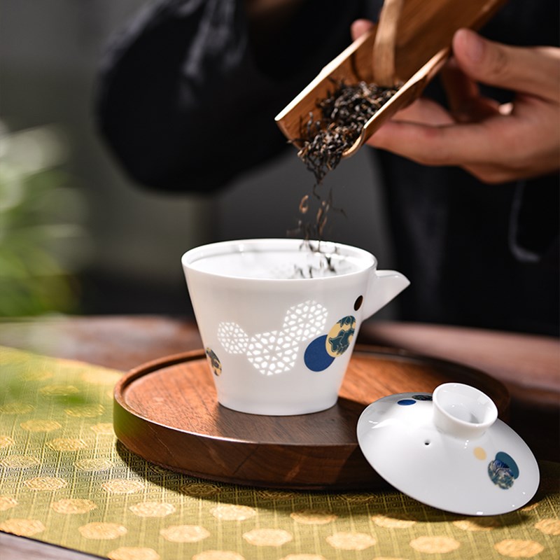 景德镇陶瓷旅行茶具便携式一壶一杯小套装快客杯盖碗旅行收纳茶具
