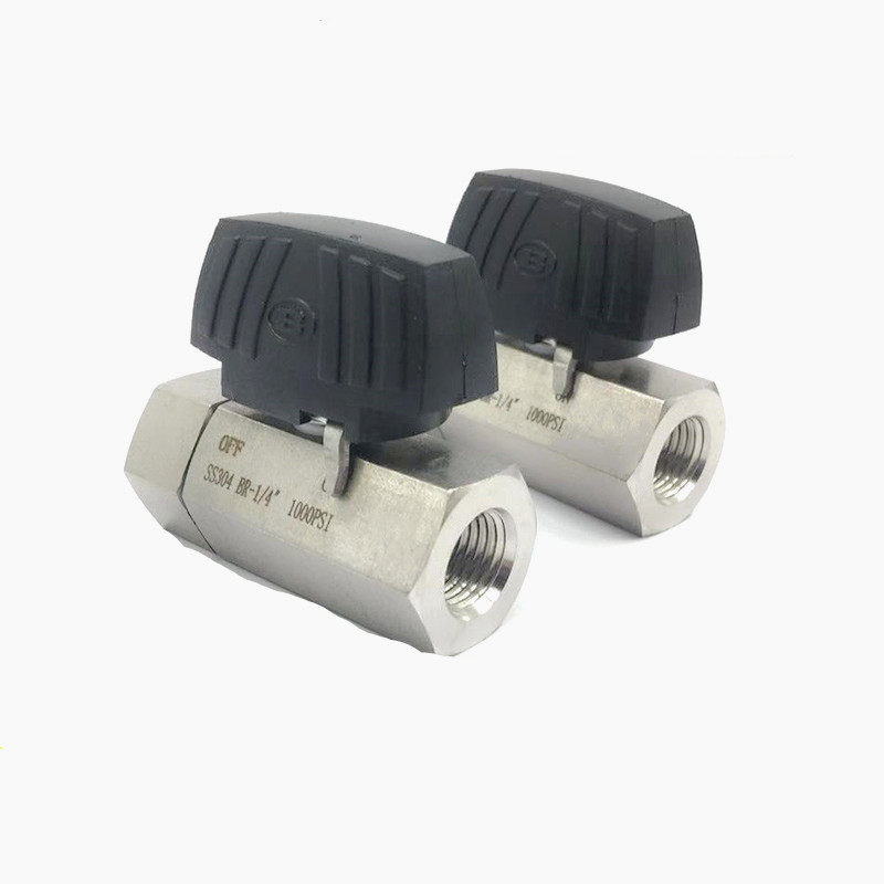 SUS316L内螺纹高压六角分体直通气源球阀1000PSI内丝NPT1/41/2图片