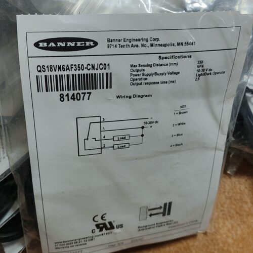 QS18VN6AF350美国邦纳BANNER全新原装正品出售