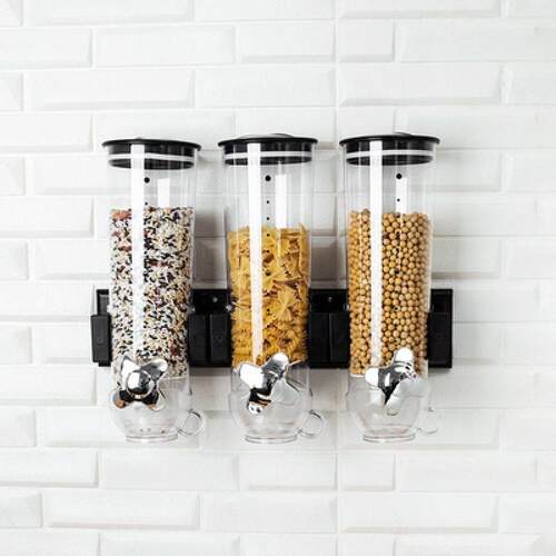 塑料瓶壁挂式储物罐收纳盒麦片家用分离器分配器早餐储米箱
