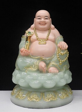 全堂佛像汉白玉观音佛像翠玉观音12寸金线佛祖地藏王弥勒佛像