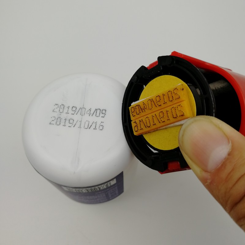 陈百万牌打生产日期凹凸面打码器A6打码机瓶底化妆品仿喷码移印机