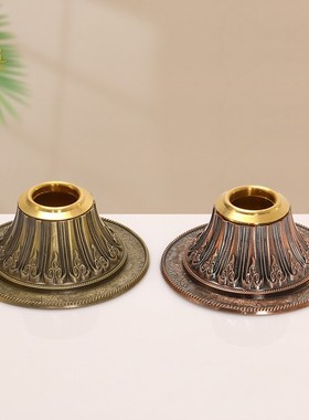 手摇转金筒底座转筒手持转金轮合金桌面摆件藏族转简经底托莲花座