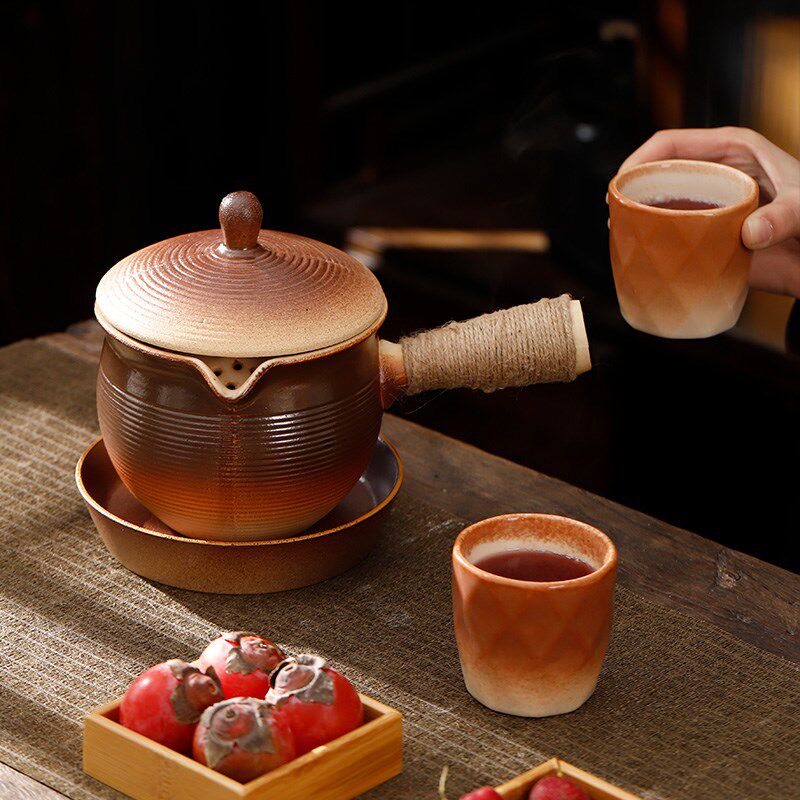 围炉煮茶器具全套烤茶大号套装侧把煮茶壶冬日室内温酒下午茶整套