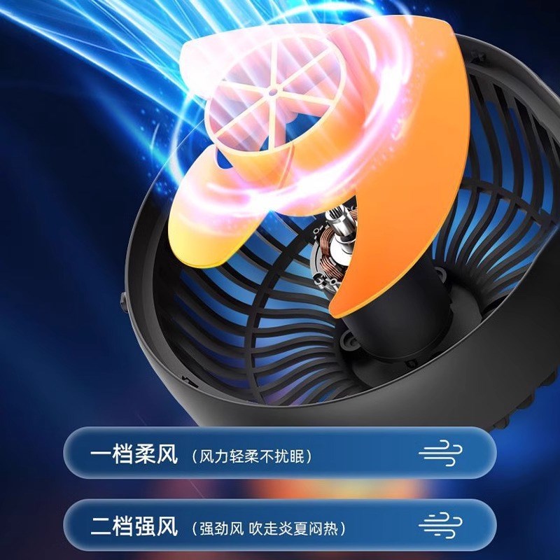 车载风扇24v大货车静音制冷三轮车12v换气扇货车汽车用强力电风扇