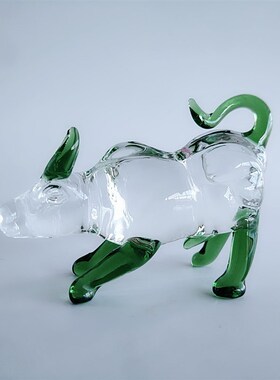 包邮水晶十二属相玻璃工艺品鼠牛虎兔龙蛇马羊猴鸡狗生肖家居摆件