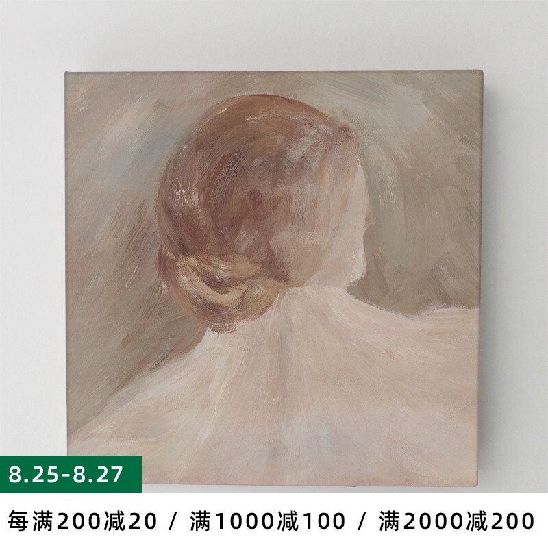 临水照花人大幅艺术装饰画客厅抽象人物壁画卧室床头手工油画
