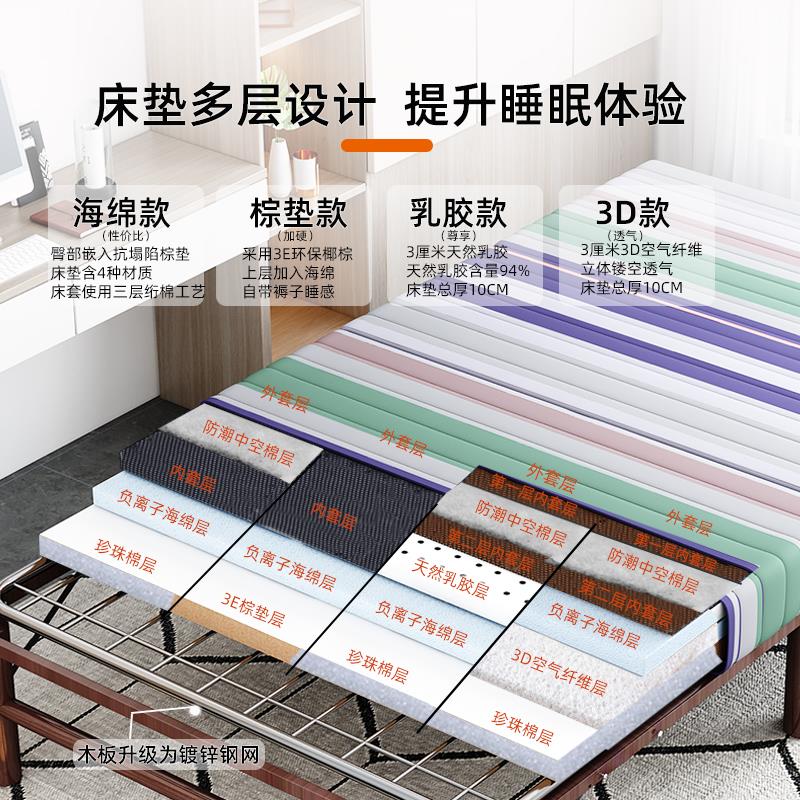 出口环保单人折叠床免安装办公室午睡休息保姆儿童陪护酒店加固床