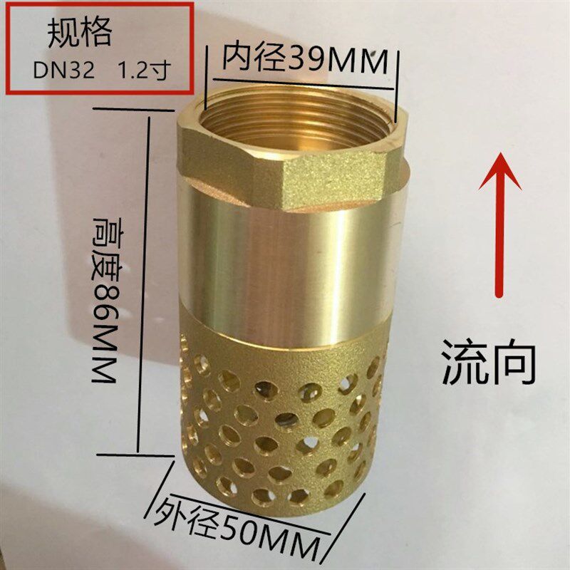 黄铜底阀水泵阀止回阀水单向阀止逆阀内螺纹底阀1 2寸DN50 80 100