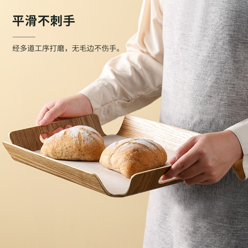 唐雅日式竹制木托盘实木盘长方形竹盘木盘子木质圆盘茶盘烧烤盘