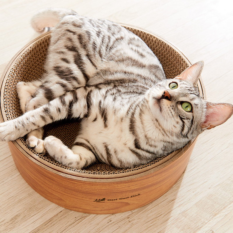 猫咪世界 可替换瓦楞纸圆形猫抓板猫窝猫床磨爪板耐磨玩具宠物用