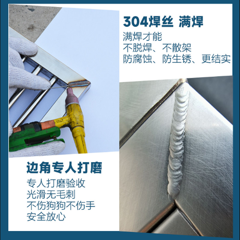 大牛笼具户外防风室外防雨不锈钢狗笼大型犬平底托盘宠物笼子定制