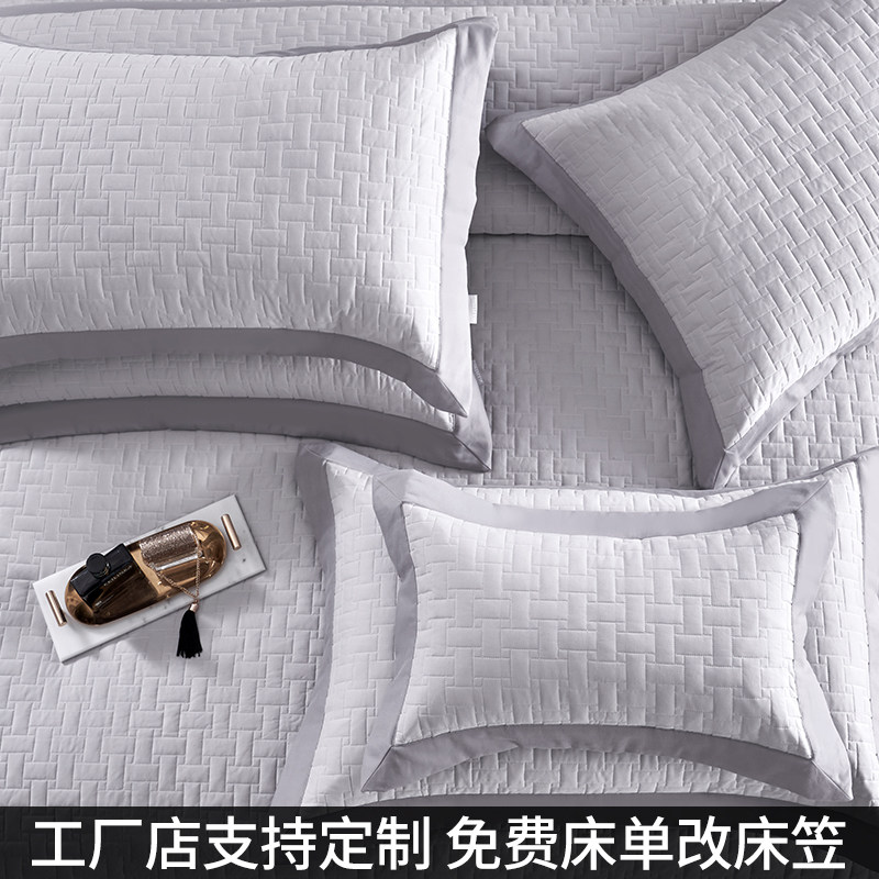 高档长绒棉轻磨毛珩缝四件套蓄热保暖磨绒床上用品加厚夹棉床单套