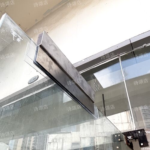 玻璃门固定器限位器止摆器无框限位器门挡一字体对开单向不锈钢