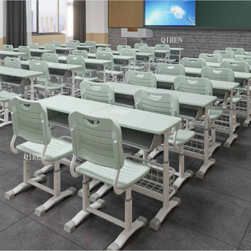 中小学午休升降折叠课桌椅培训辅导班写字桌可躺式午休桌椅套装图片