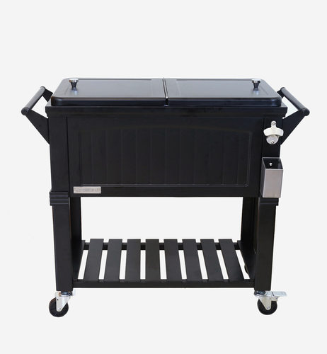 厂家供应保温箱推车款保温箱 酒水食品冷藏保温箱 80QT COOLER