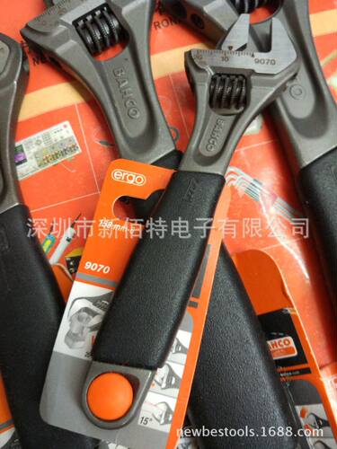 9070 活动扳手 ERGO 9071 9072 9073大开口进口防滑塑柄10 12寸