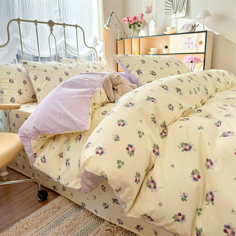 定做订制全棉小清新四件套纯棉高低床包组榻榻米少女心公主风宿舍