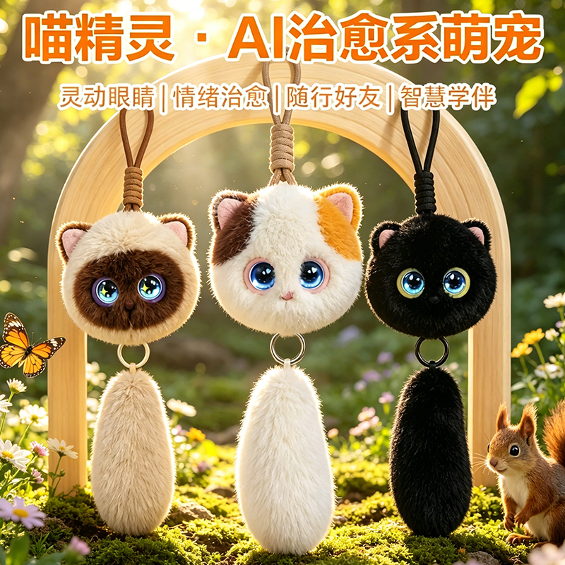 ai智能机器人情感陪伴迷你电子宠物毛绒对话玩具儿童成人豆包芙崽
