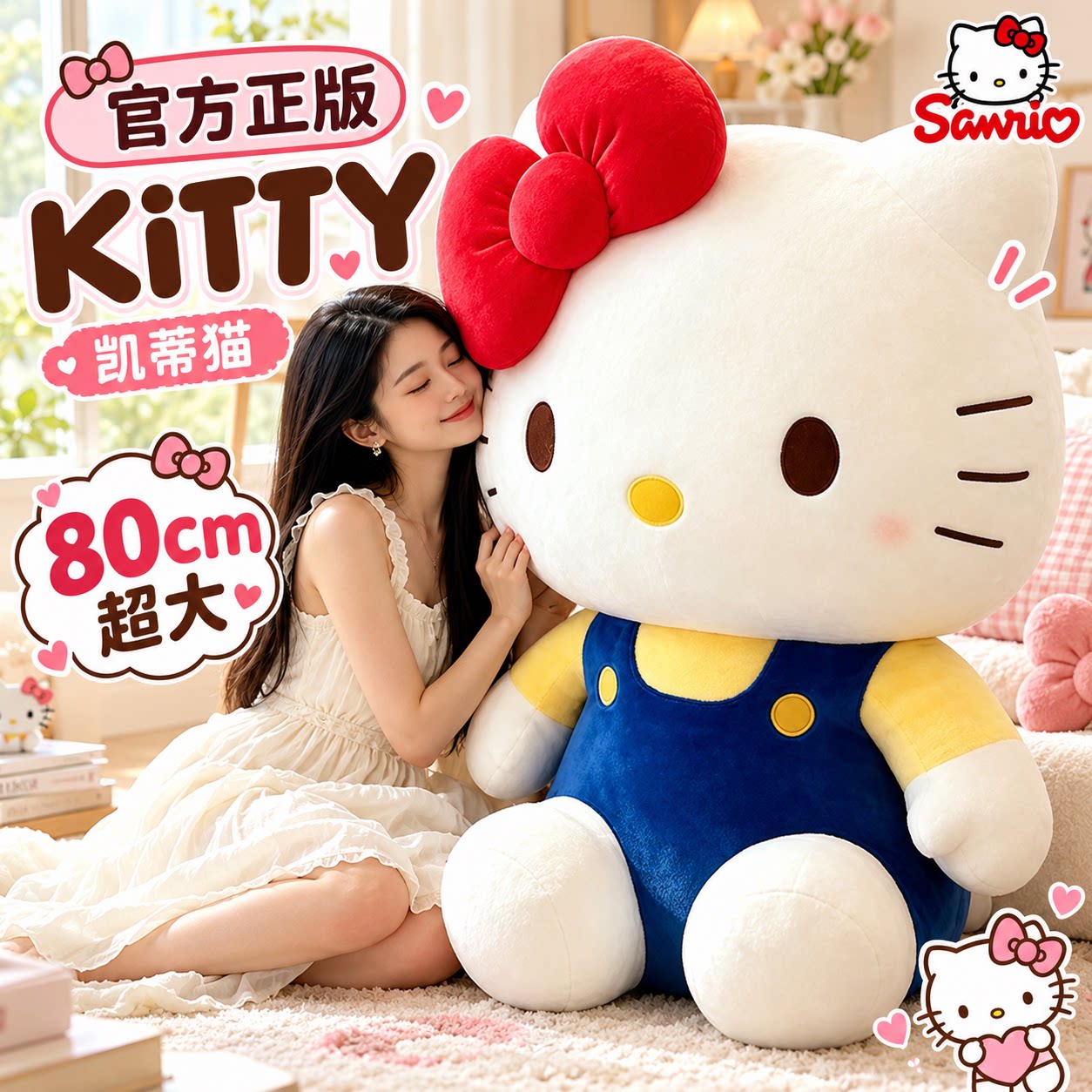 【官方正版】超大hellokitty公仔